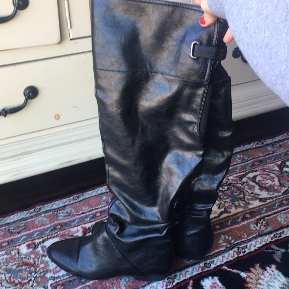 Black over the knee boots size 8.5